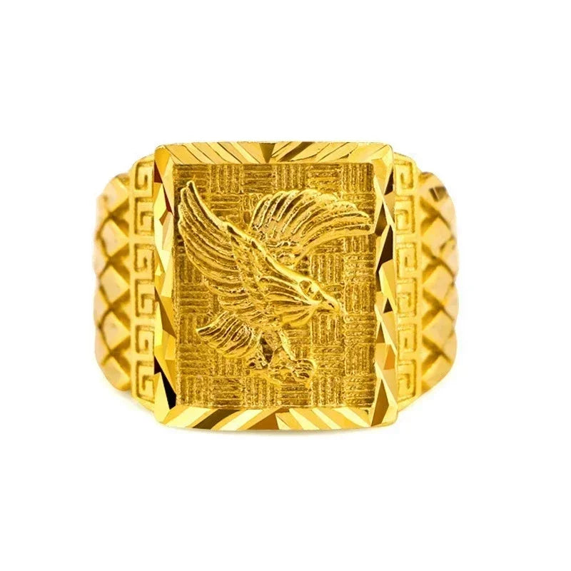 18K Gold Eagle Ring